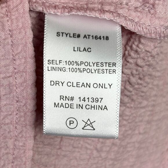 ASTR the Label Lilac Pink Puff Long Sleeve Ruched Bust Top Smocked Blouse sz M - Picture 13 of 13